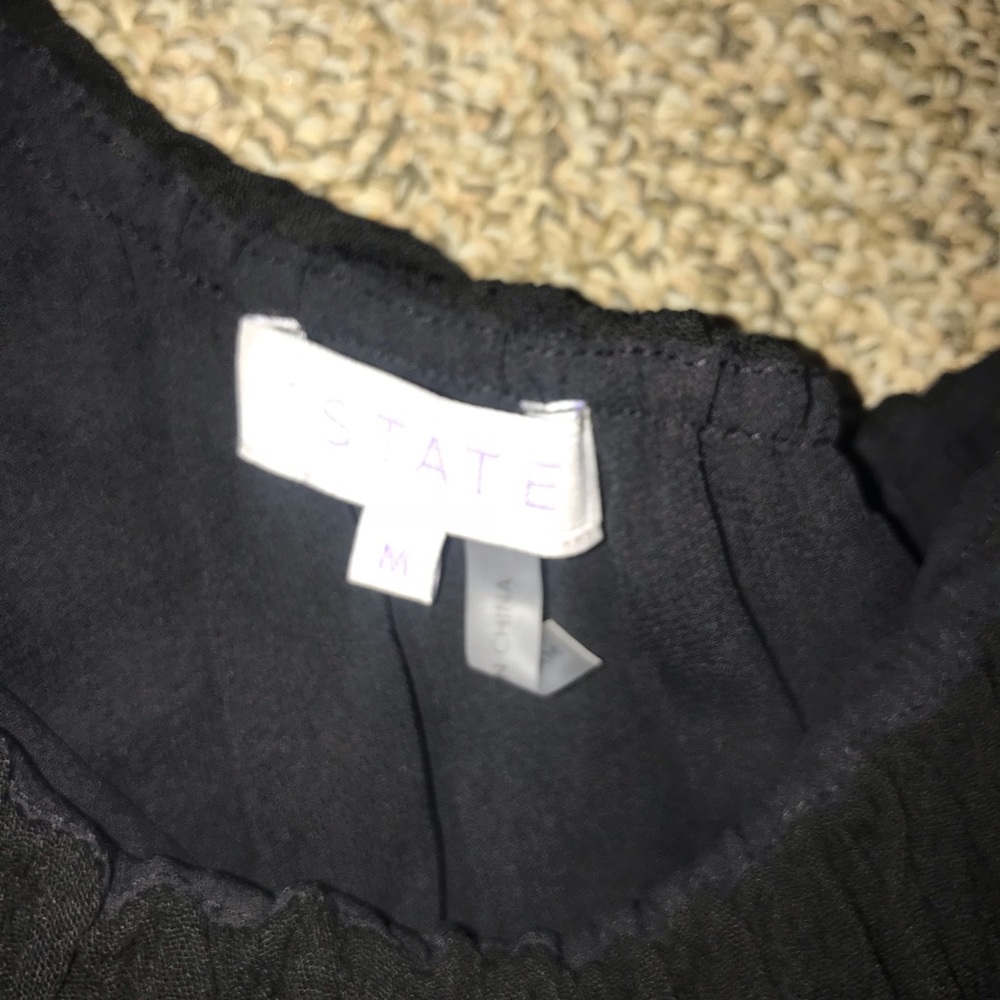 *Price DROP* State 1 One Shoulder Black Ruffle Dress - Picture 3 of 4